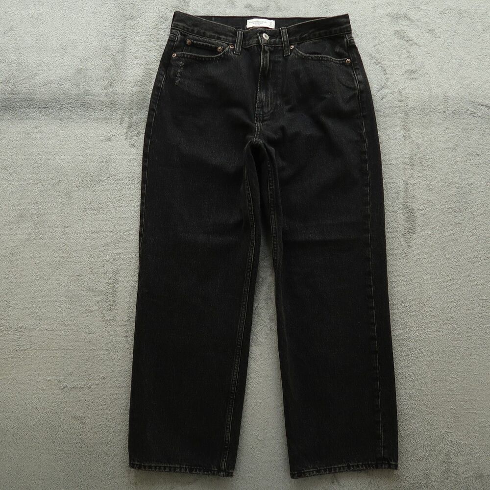 Abercrombie & Fitch Black Wide Leg Jeans